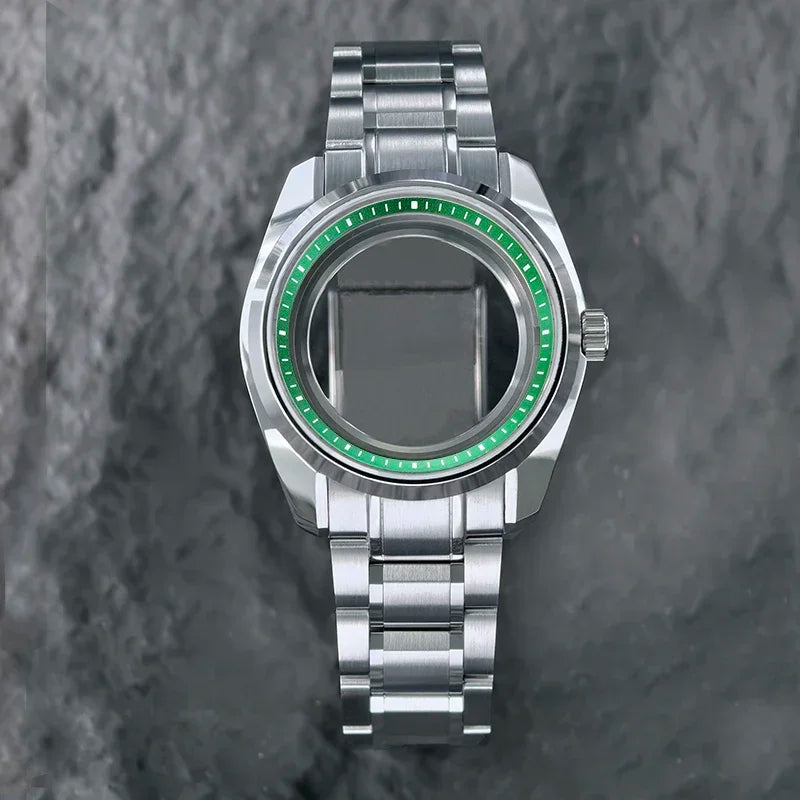 Premium 40mm 44GS Design Case Fit 32.5mm Dial Sapphire Crystal Chapter Ring Matches High Quality Automatic Luxury GMT NH35 NH34