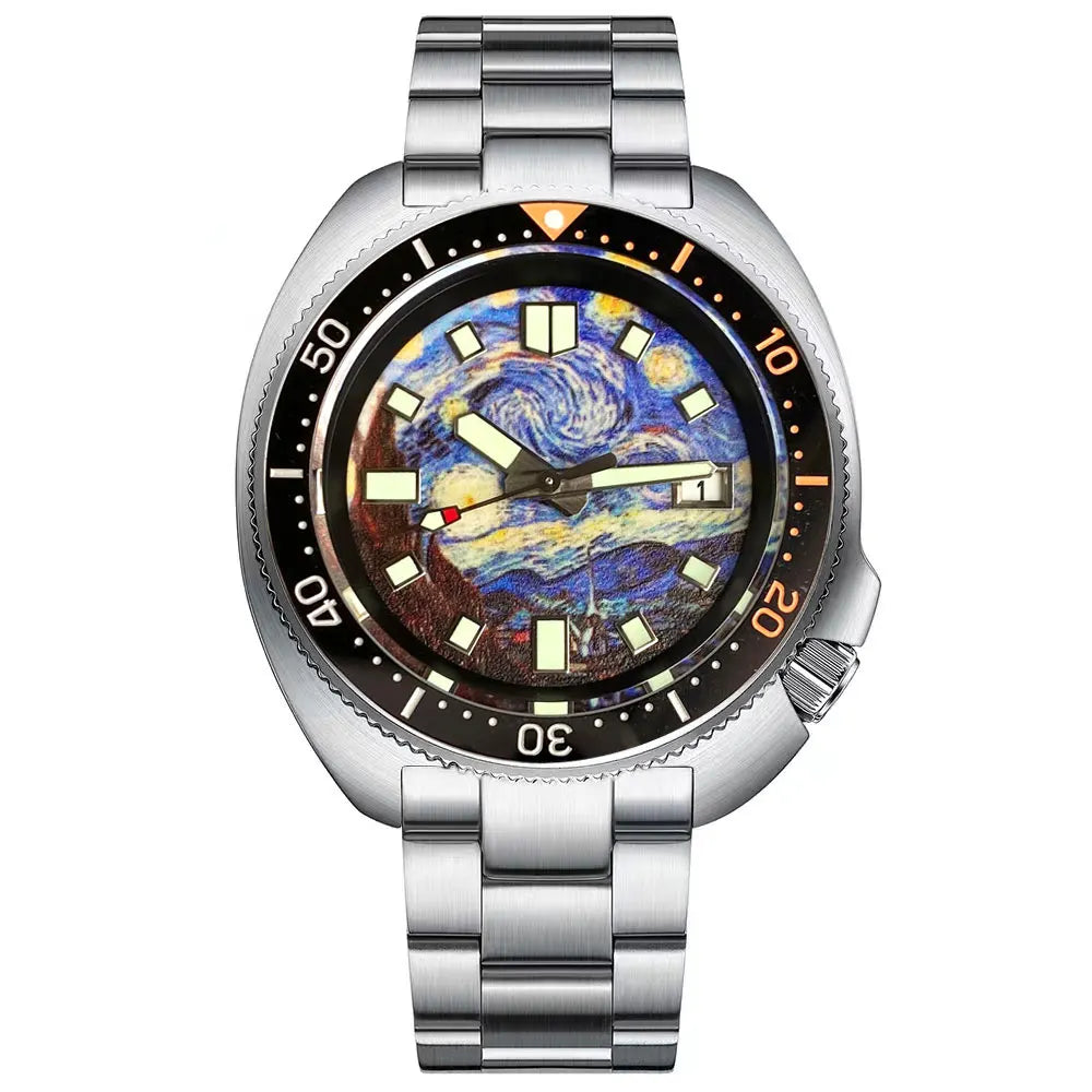 Tandorio Captain Willard Diver Watch NH35A Full Lume Sapphire