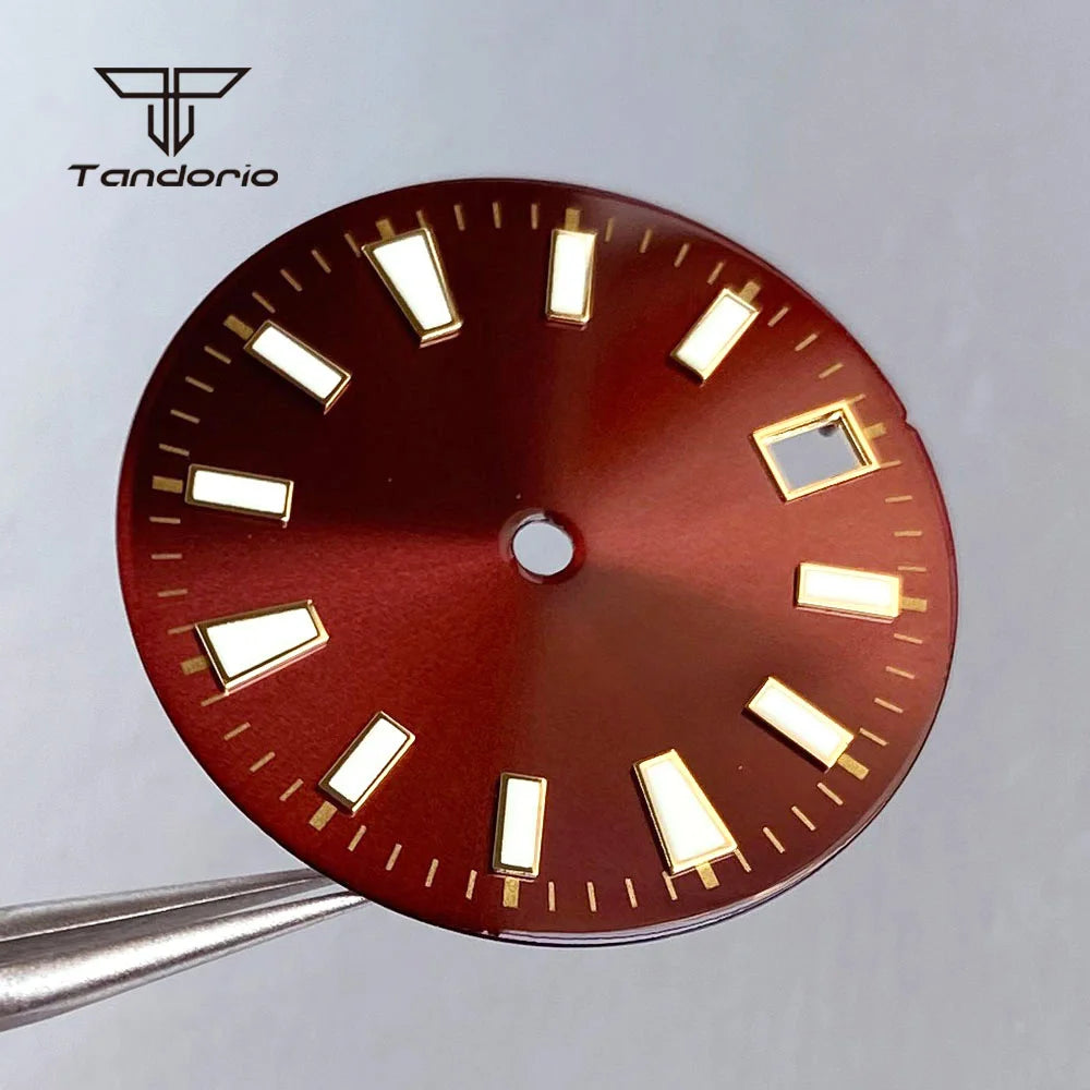 29mm NH35 Automatic Watch Dial Face Sunburst Date Window Hands Set Fit NH35 NH36 NH38 Movement Men's Wristwatch Accessories Part