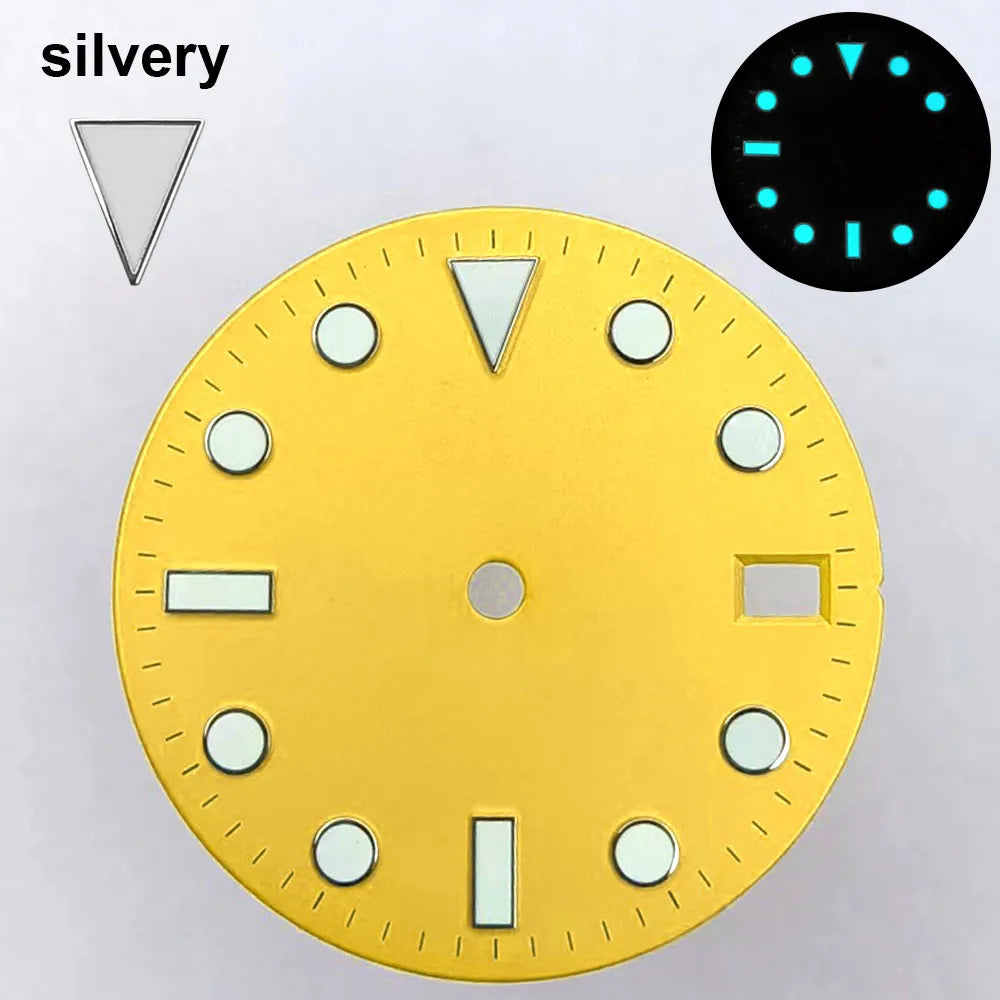 151 type of dials Submariner 28.5mm dial with calendar window suitable for NH35 movement luminous dial can support DIY dial customization name/logo
