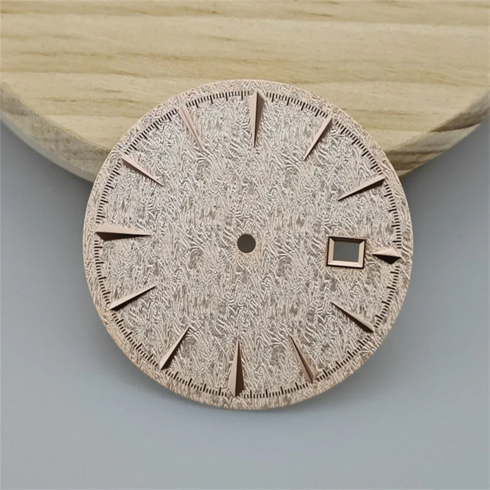 35MM Cocktail Watch Dial for NH35/NH36 Movement Mechanical Watch Face Vertical Stripes Green Luminous Accessories No Logo