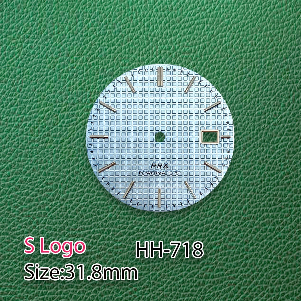 31.8mm watch dial PRX dial NH35 Oak dial Dial No Hands Green Luminous Suitable for NH35 NH36 Movement Watch Modification Accessories