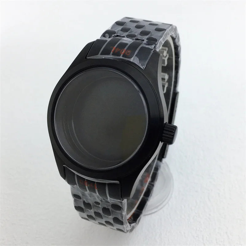 Miyota 9015 watch case 36mm 39mm explorer Mod Brushed Dome Sapphire Glass Fit NH35 NH36 ETA2824 PT5000 Miyota9015 10bar