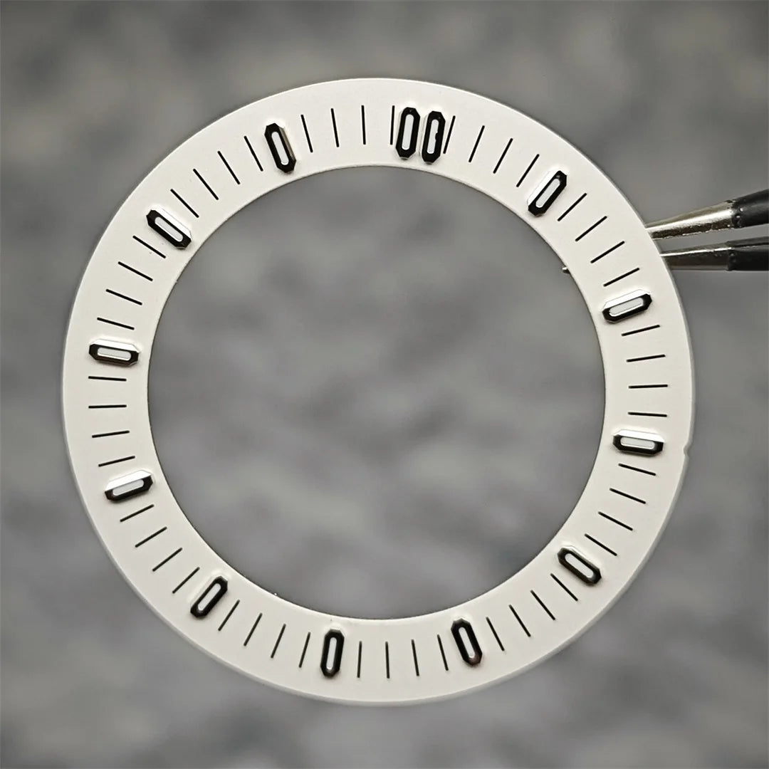 31mm Watch Dial Hollowed Out Surface Green Luminous Watch Faces Accessories Repair Parts NH70/NH35 / NH36 Movement