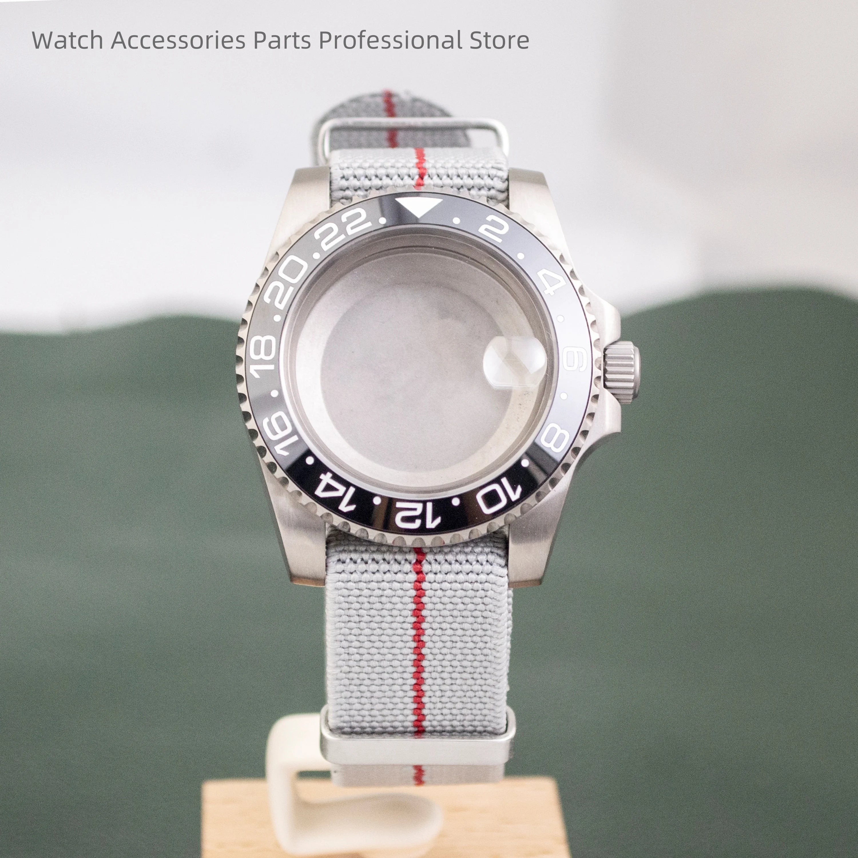 40mm Titanium Watch Case Nylon Strap Sapphire For ETA2824 PT5000 NH35 NH36 SUB GMT Watch Accessories