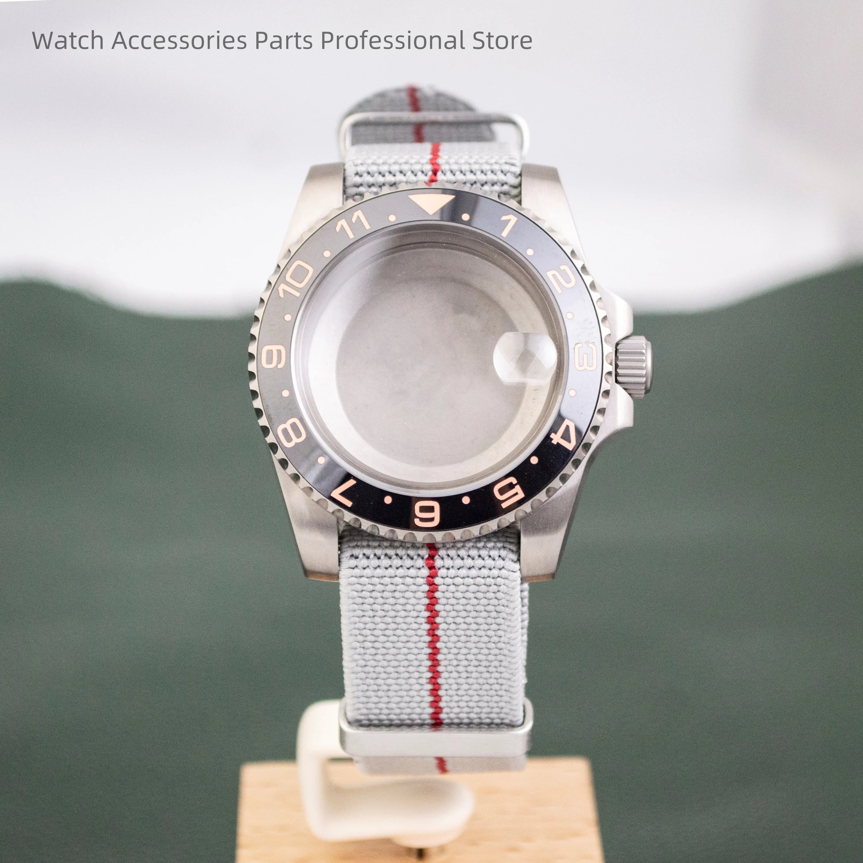 40mm Titanium Watch Case Nylon Strap Sapphire For ETA2824 PT5000 NH35 NH36 SUB GMT Watch Accessories