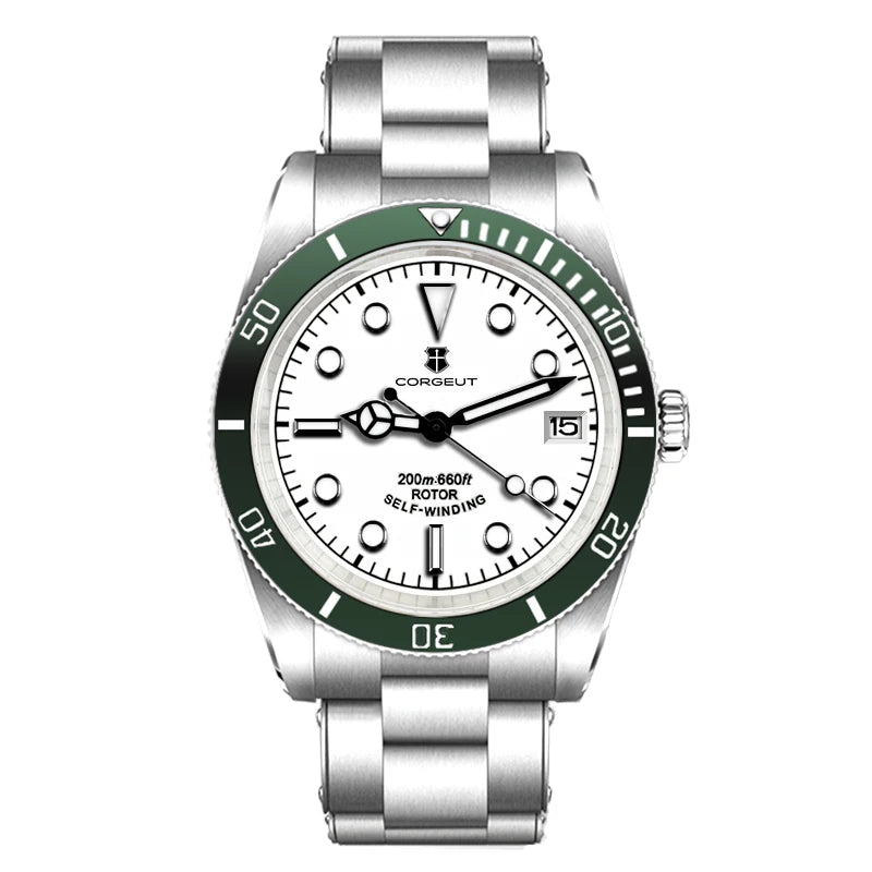 Corgeut Watch Diver CG2074 39mm NH35A Sapphire Crystal  Ceramics Bezel 10Bar SUB