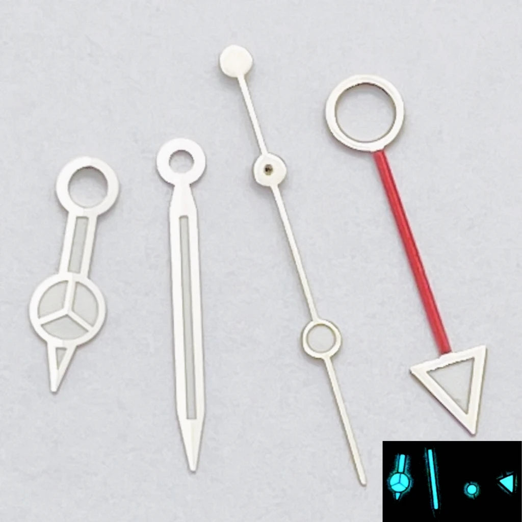 RICHUS NH34 GMT Watch Hands Silver/Black/Gold/RoseGold Blue Luminous Fit NH34 Movement Watch Accessories