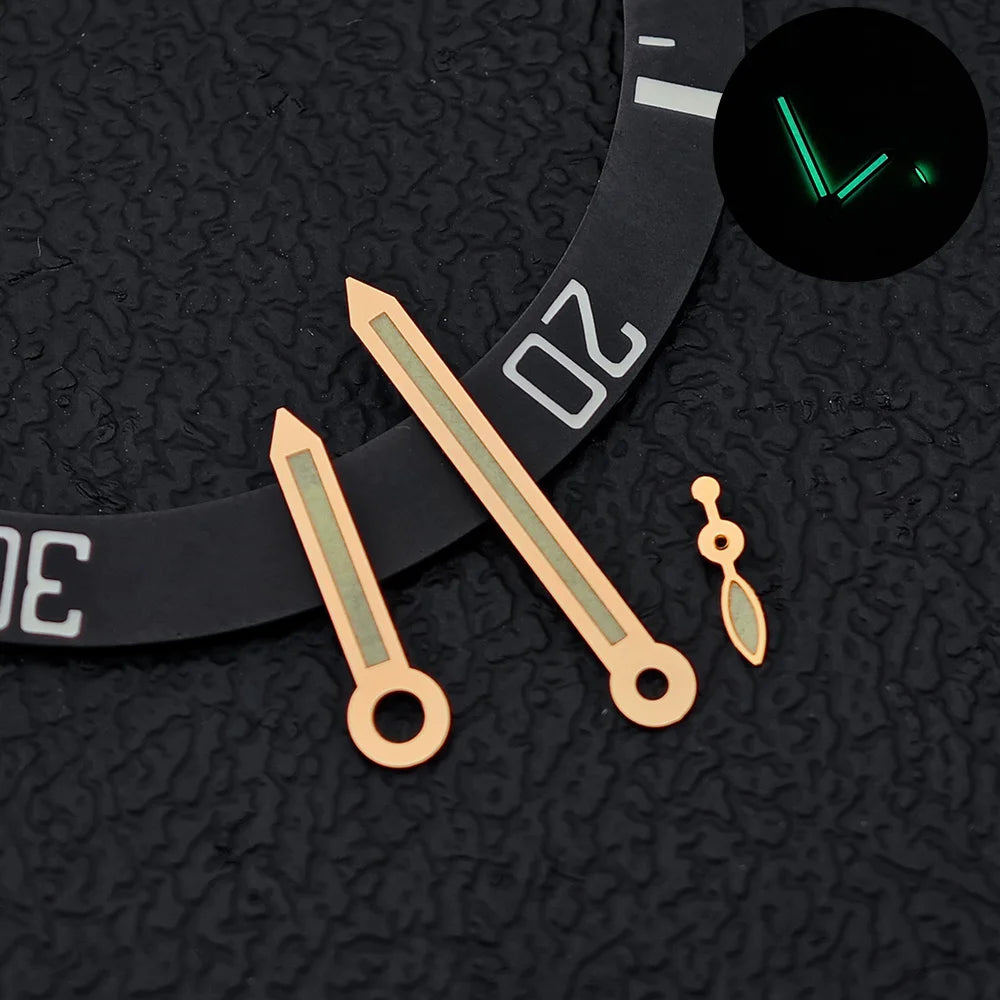 33.9/36.5mm Diameter Green Luminous Sterile Dial for Seagull GMT ST2557/ST2555 Movement with Single Calendar,Custom DIY logo