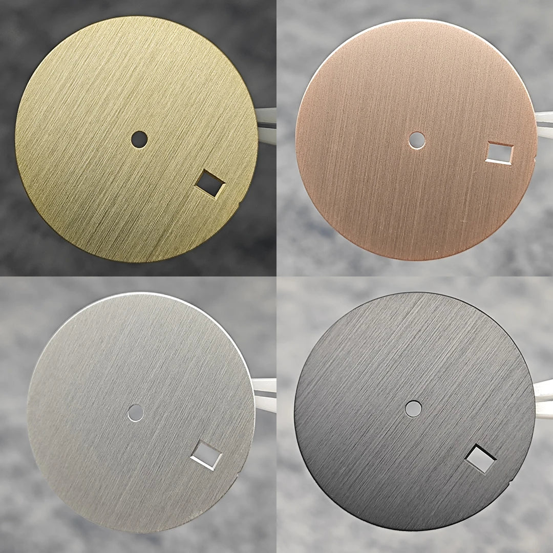30.5mm Watch Dial DIY Vertical Texture Surface with Date Faces for PP Case Watch Accessories for NH35A / 4R35 Movement