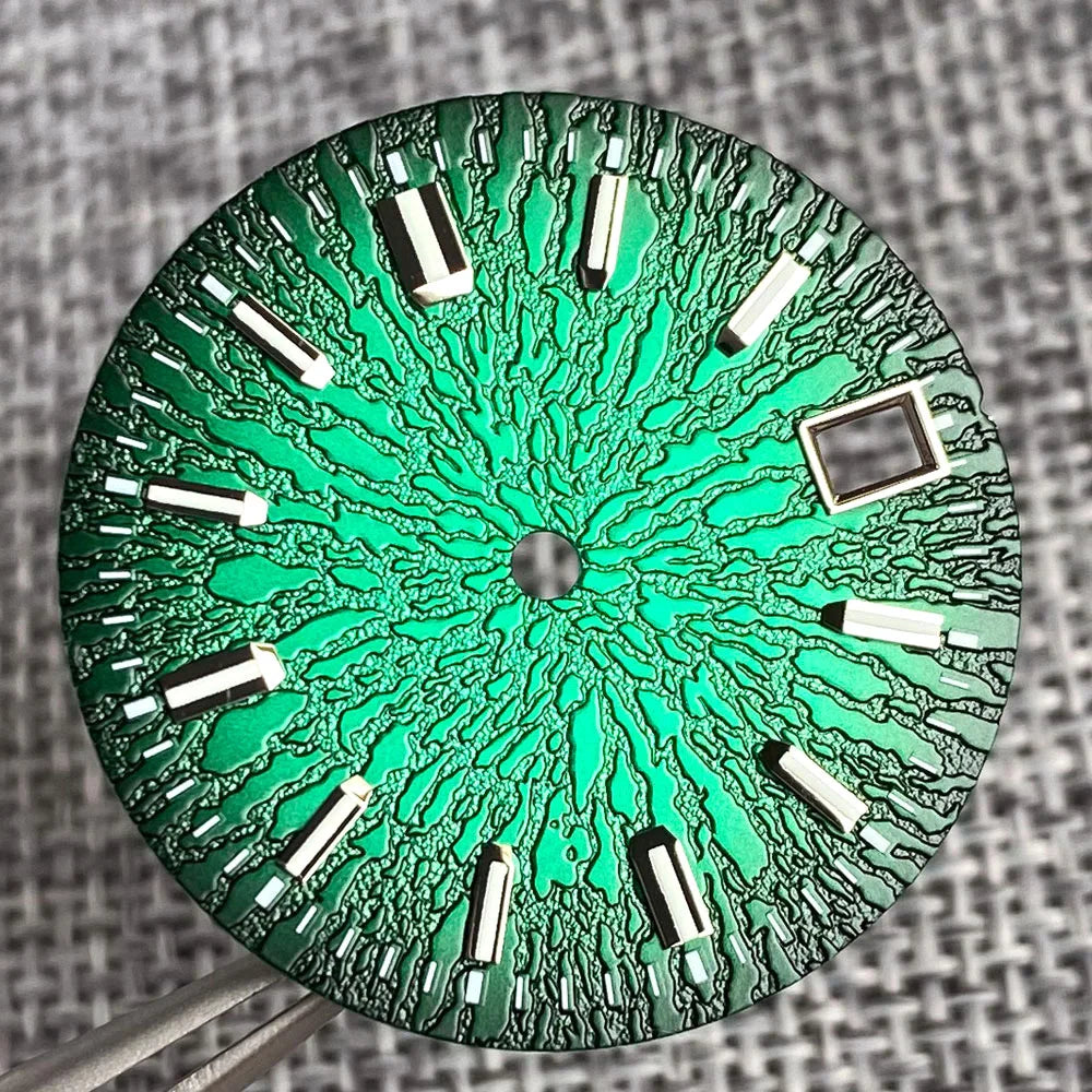 29mm Glossy Texture watch dial Luminous Fit NH35 NH36 Automatic Movement For Diving Men Watch Parts Accessories