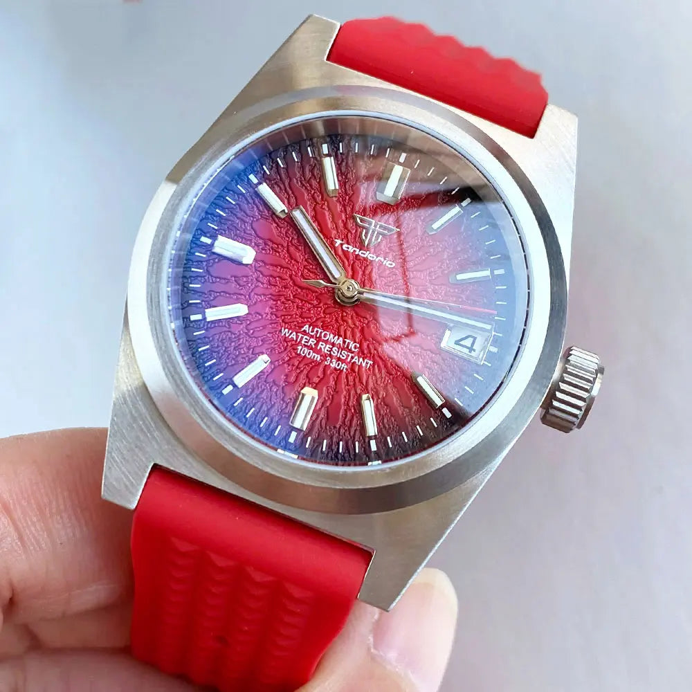 Unimatic U2 Tandorio TD108S 38mm AR Sapphir NH35 20Bar Waffle Strap Pilot