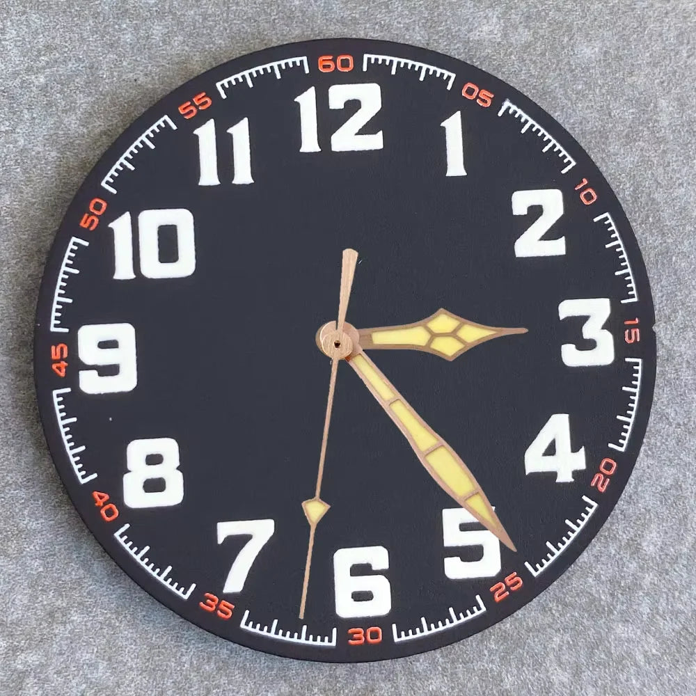 Tandorio 40.5mm Matte Watch Dial Fit NH35 NH36 ETA2824 PT500 Arabic Numeral Watch Face Automatic Watch Accessories Replace Parts