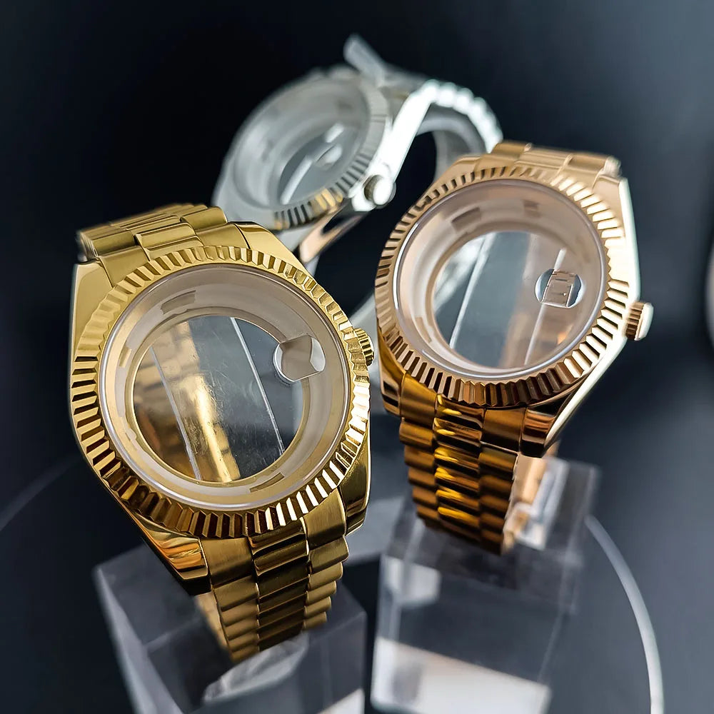 40MM M8285 Watch Case M8215 Watch 316L stainless steel strap Sapphire mirror and stainless steel case accessories for 8285 movement