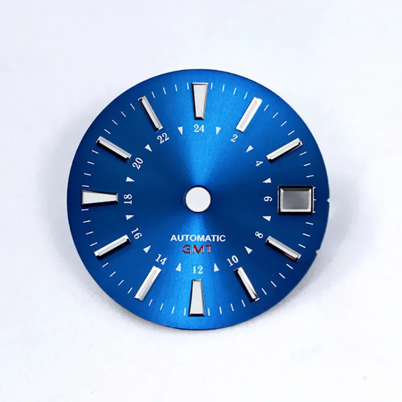 Premium Watch Dial 28.5mm High Quality Sunburst NH35 or GMT Dial for NH34 MOVEMENT BGW9 Lume Custom Logo