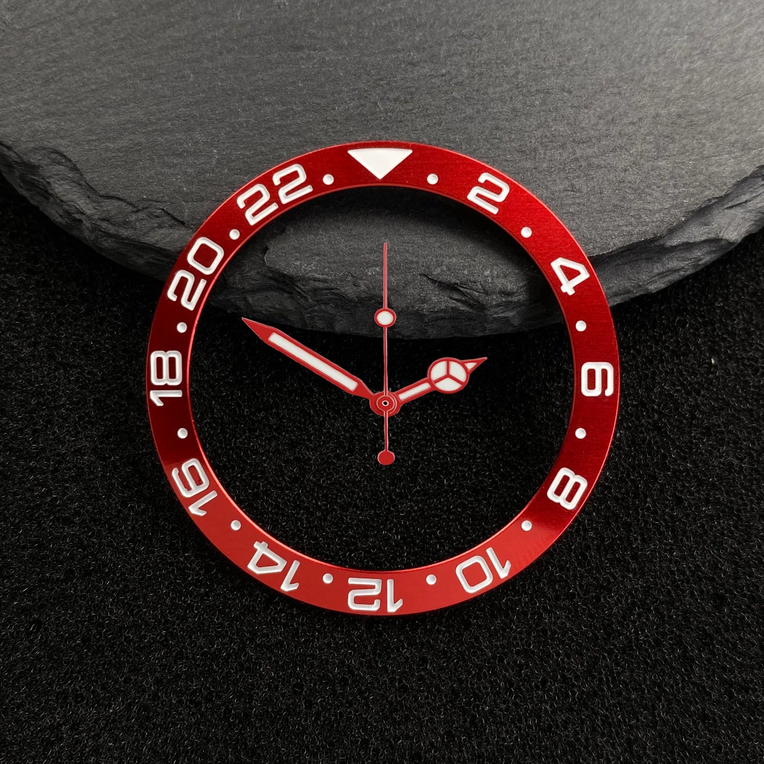 NH35 38-30.5mm bezel insert red Hands Watch Hands Blue Green Luminous Red Green Blue Hands For NH35/36/4R/7S Movement Watches Parts