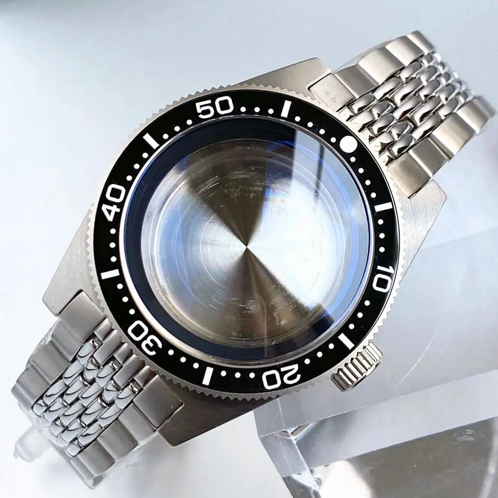 Tandorio 41mm 62MAS Diving Watch Case 300m Waterproof Sapphire Crystal Glass For NH34 NH35 NH36 NH38 ETA2824 Movement