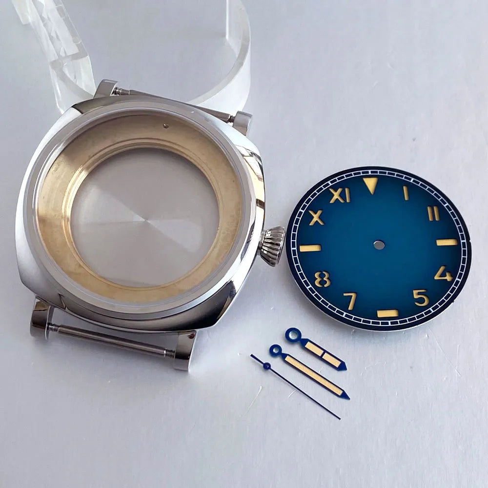 42mm Radiomir Mod Watch Case set 20ATM Sapphire Glass 35mm California dial Luminous NH35 NH36 ETA2824 Miyota8215 Movement Watch Parts