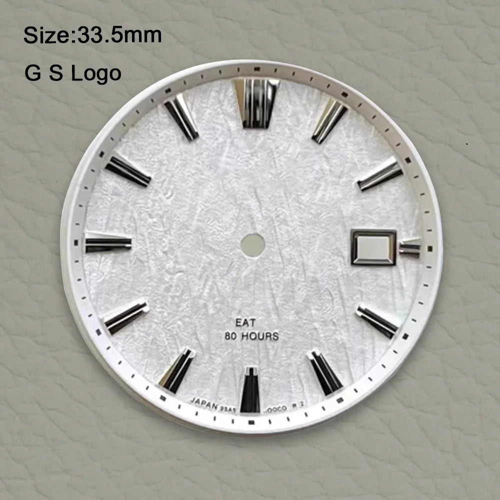 New 33.5mm G S Logo Dial water ripple Dial Suitable For NH36 Nh35 Movement High Quality Watch Modification Accessories