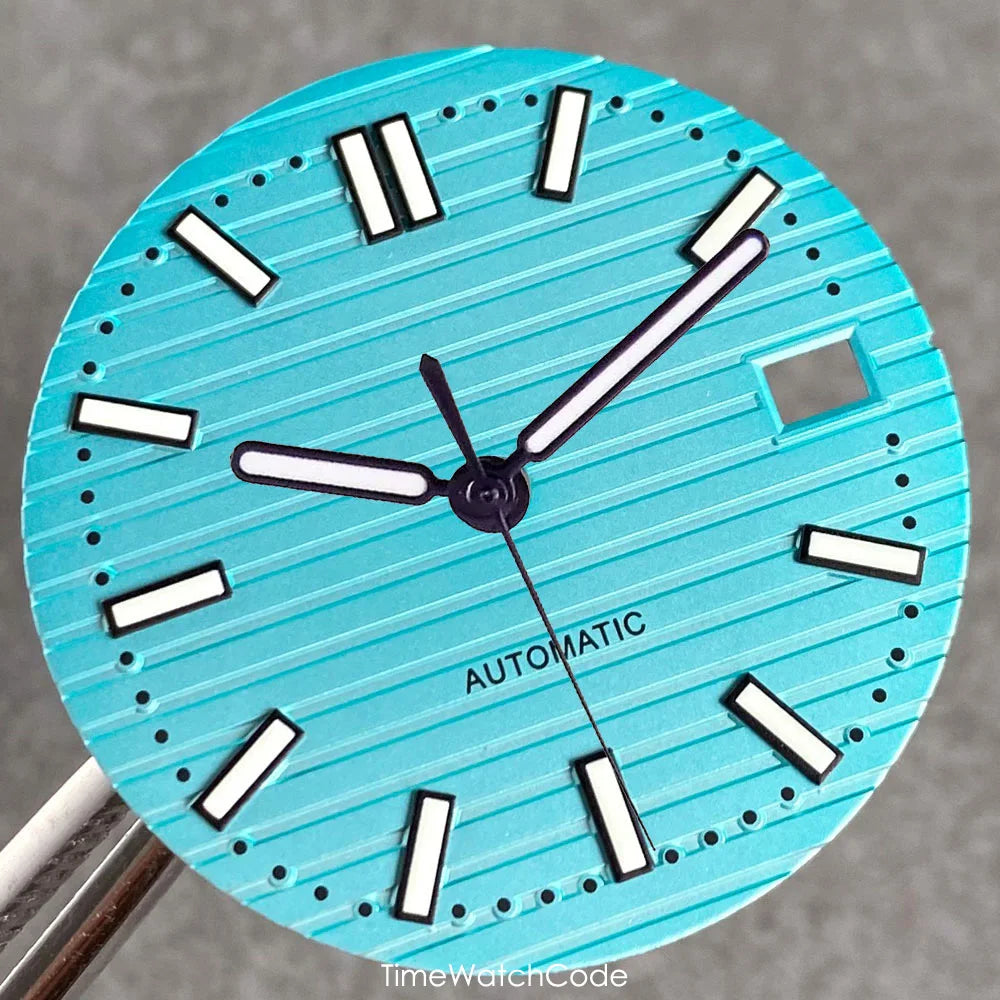Nautilus Dial For NH35 movement NH36 NH38 NH70 NH71 NH72 29.2mm green Luminous Hands set