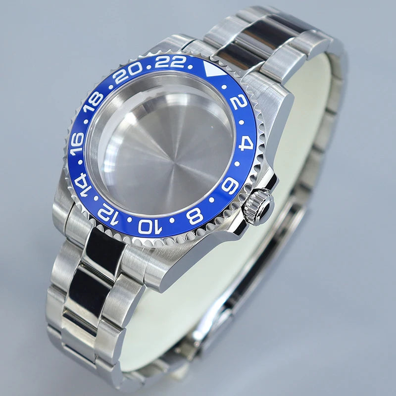 40MM Submariner watch case Eta2824 Sw200 PT5000 Sloping Bezel Sapphire GMT Yacht Master