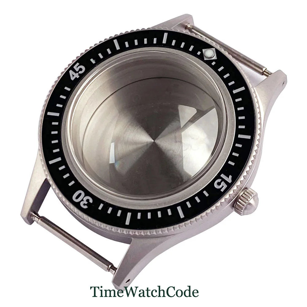 50 FATHOMS Fit NH34 NH35 NH36 NH38 NH70 NH72 ETA2824 PT5000 SW200 Watch Case Double Bow Sapphire Crystal 20BAR Sandblasted 40mm
