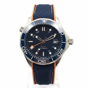 BLIGER 41mm NH34 GMT Automatic Blue Ceramic Bezel Sapphire Glass Black - Tandorio Watches