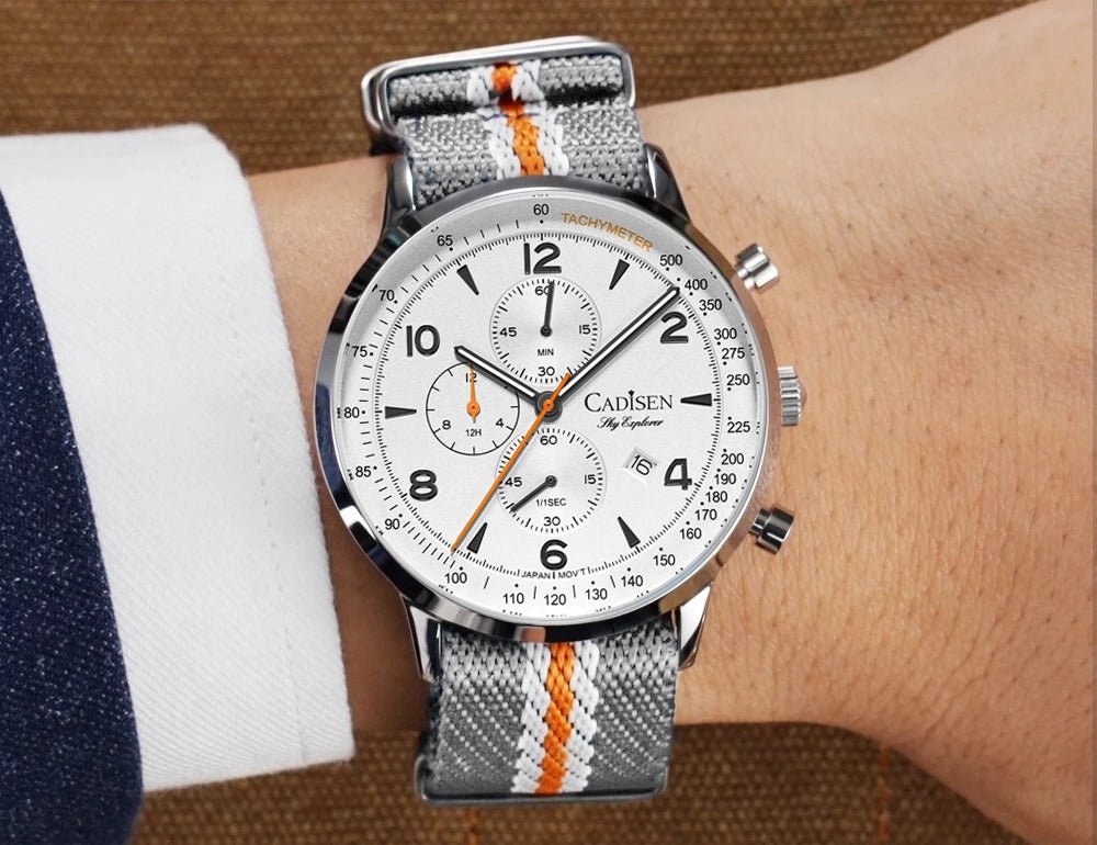 CADISEN C7067 Chronograph MIYOTA 0S10 Quartz Watch AR Mirror 5bar - Tandorio Watches