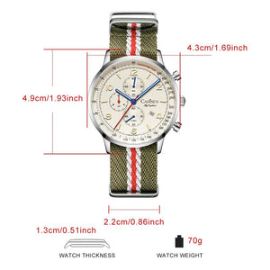 CADISEN C7067 Chronograph MIYOTA 0S10 Quartz Watch AR Mirror 5bar - Tandorio Watches