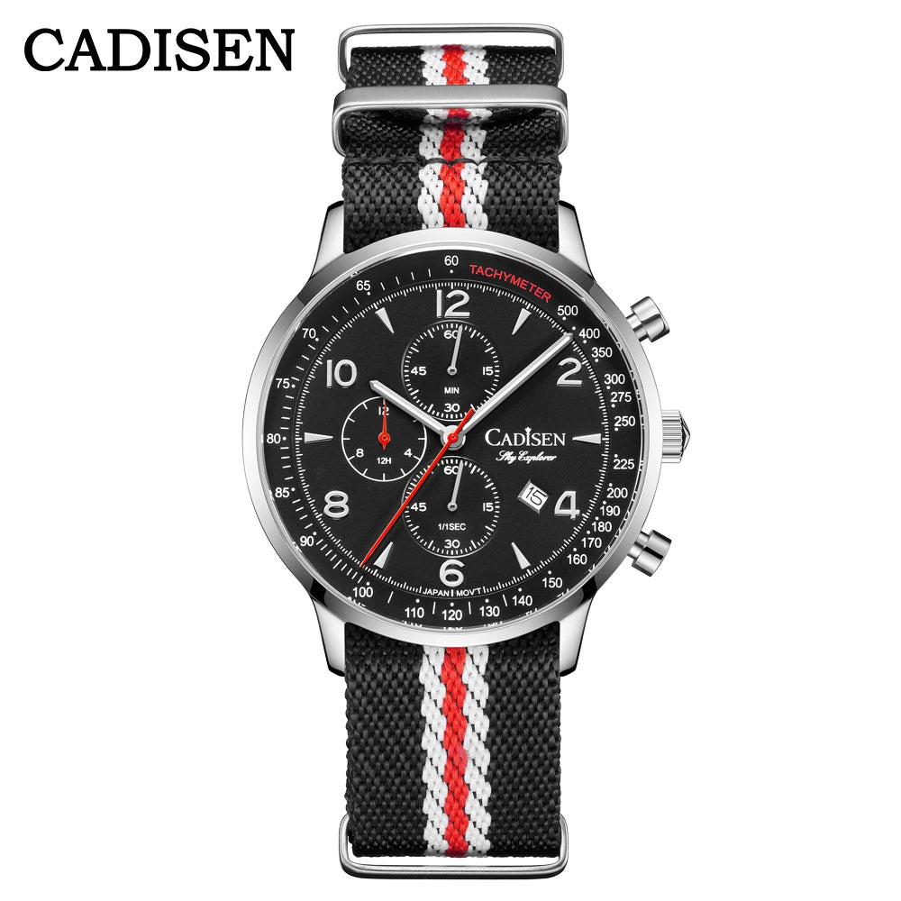 CADISEN C7067 Chronograph MIYOTA 0S10 Quartz Watch AR Mirror 5bar - Tandorio Watches