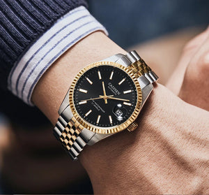 CADISEN C8053 Dress Watch Date Just miyota 8215 Automatic 38MM Sapphire 5Bar - Tandorio Watches