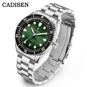 CADISEN C8245 Diver AR Sapphire MIYOTA 8215 Mechanical Wristwatch Ceramic Ring 10Bar Luminous - Tandorio Watches
