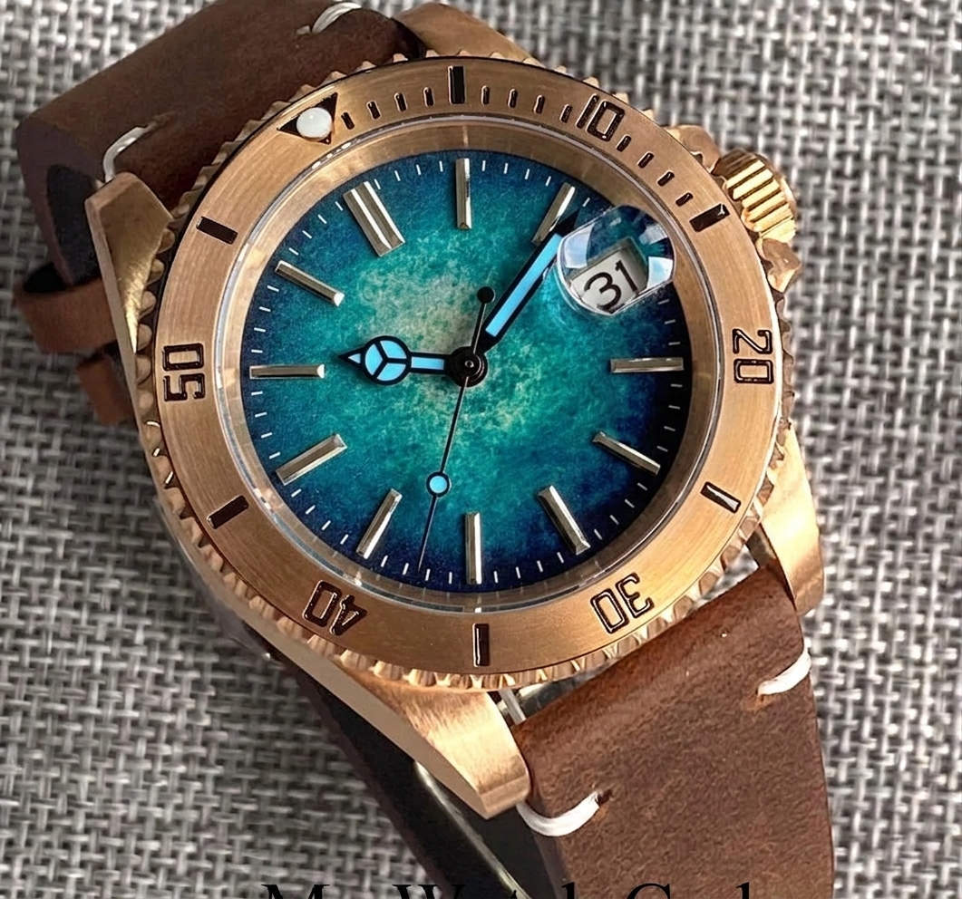 CuSn8 Solid Bronze Submariner Dive Watch Tandorio TD232K