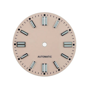 Double bar 28.5mm Watch Dials for NH35A NH38 Movement No Date with BGW9 Lume NH35 Dial Green Orange Blue PzpNqzZr - Tandorio Watches