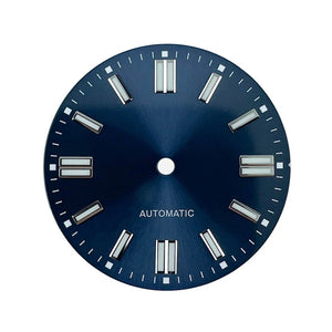 Double bar 28.5mm Watch Dials for NH35A NH38 Movement No Date with BGW9 Lume NH35 Dial Green Orange Blue PzpNqzZr - Tandorio Watches