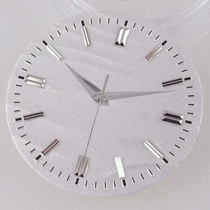 Double bar no date window Nologo 29mm Sand Dune Watch Dial Plate for NH35 NH36 ETA2824 PT5000 ST2130 Silver Hand no date Watch Parts for Diver Watch Mod - Tandorio Watches