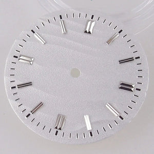 Double bar no date window Nologo 29mm Sand Dune Watch Dial Plate for NH35 NH36 ETA2824 PT5000 ST2130 Silver Hand no date Watch Parts for Diver Watch Mod - Tandorio Watches