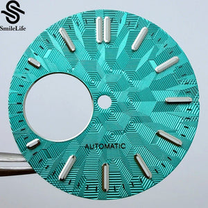 NH38 dial 28.5mm Texture Watch Dial Green Luminous Modification Watch Accessories Watch Faces for NH38 Movement - Tandorio Watches