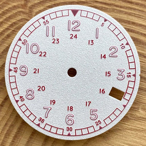 Nologo 29mm Pilot Field Watch Dial Face for NH35 NH36 3.8/3 Clock Watch Mod Case Numbers Markers Vintage Black Hand SKX Mod - Tandorio Watches