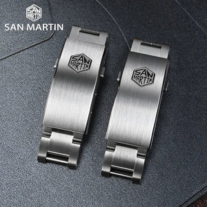 Peer with big name San Martin New Fly Adjustable Clasp Watch Parts Bracelet Clasp For 16mm Specified Model Buckle Folding Clasp Non - universal - Tandorio Watches