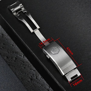 Peer with big name San Martin New Fly Adjustable Clasp Watch Parts Bracelet Clasp For 16mm Specified Model Buckle Folding Clasp Non - universal - Tandorio Watches