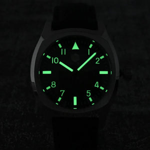 San Martin Dress Watch SN0026 38mm PT5000 SW200 Automatic Original Design Grid Textured Dial 10Bar C3 Lume Sapphire - Tandorio Watches