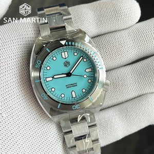 San Martin SN0067 40mm Diver Watch YN55 Automatic AR Sapphire 20Bar Swiss Lume - Tandorio Watches