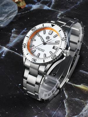 San Martin Sn0129 Enamel Dial Full Luminous 39mm Dive Watch NH35 Automatic 20Bar Ar saphire Swiss Lume - Tandorio Watches