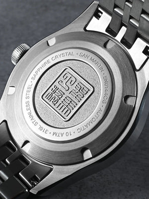 San Martin SN0144 39mm Gada Watch Sunburst JianZhan Miyota 90S5 Automatic Ar Sapphire Swiss Lume 10Bar - Tandorio Watches