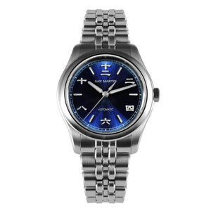 San Martin SN0144 39mm Gada Watch Sunburst JianZhan Miyota 90S5 Automatic Ar Sapphire Swiss Lume 10Bar - Tandorio Watches