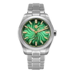 San Martin SN0144 Dress Watch 2025 Guilloche Dial Snake Year Limited 39mm Miyota 90S5 Automatic Clear Caseback Ar Sapphire Swiss Lume - Tandorio Watches