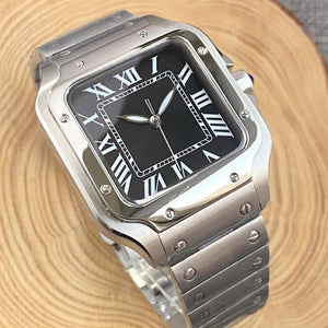 Square Watch Tandorio TD303S 38mm NH35A Automatic Roman Number Glass Back 5bar Sapphire - Tandorio Watches