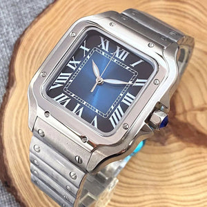 Square Watch Tandorio TD303S 38mm NH35A Automatic Roman Number Glass Back 5bar Sapphire - Tandorio Watches