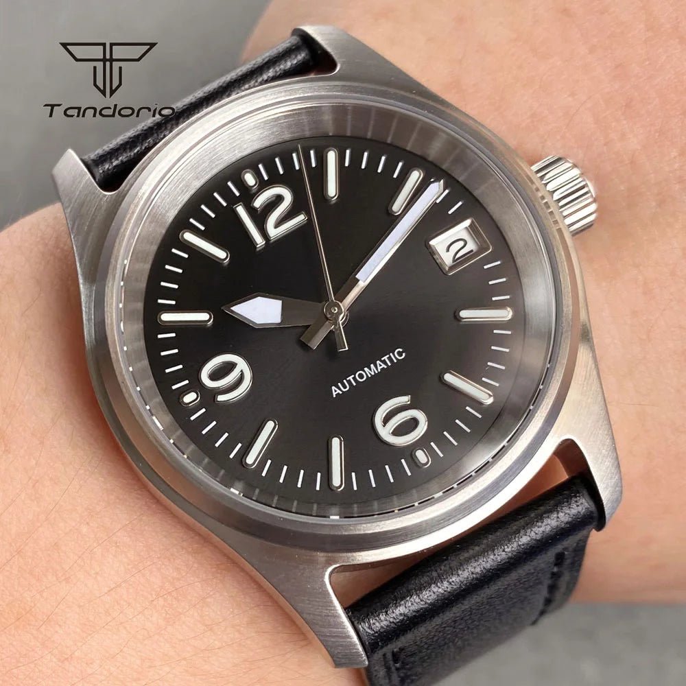 Tandorio 36mm Pilot Watch TD104 Seiko NH35 Automatic Date